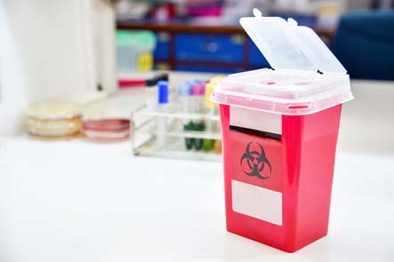 safe medical waste disposal container